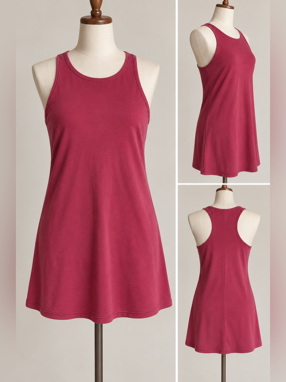 Abercrombie & Fitch Women’s Tank Dress Sleeveless Racerback Berry Pink Sz S